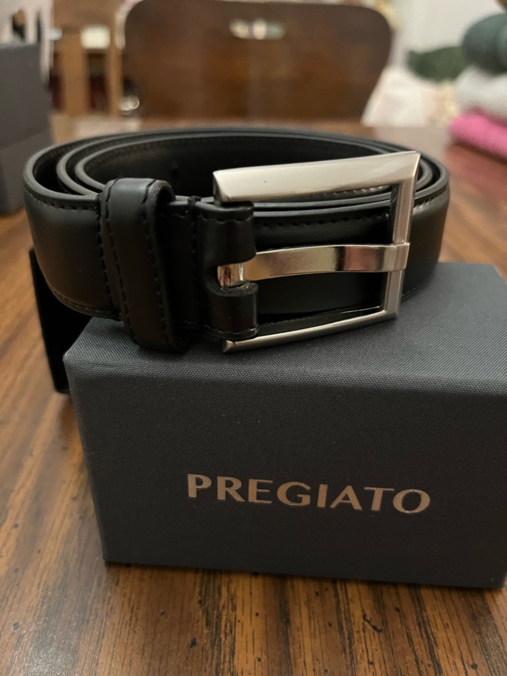 Pregiato Belt Ettore Black Belt (Size 34)